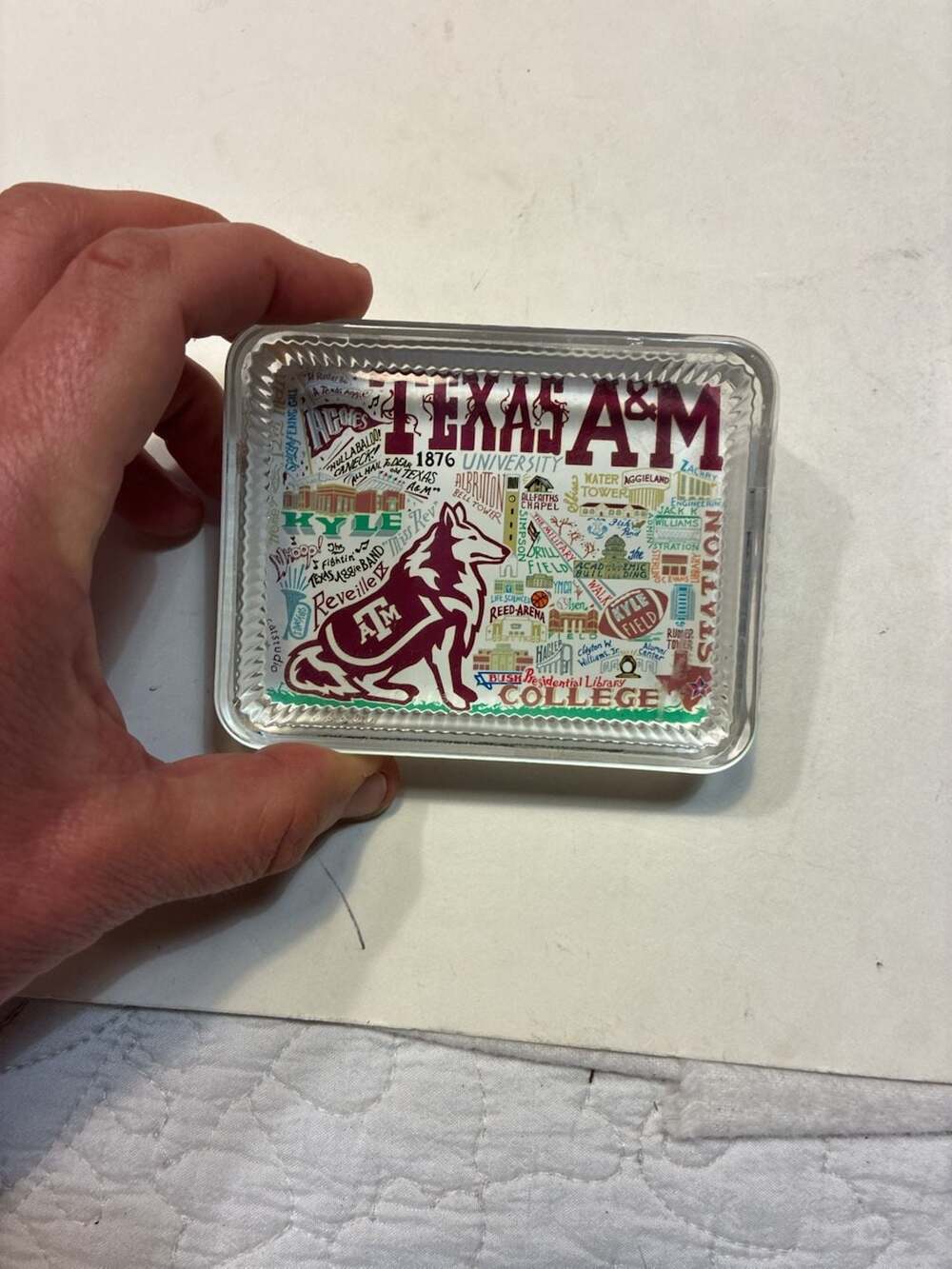 catstudio Texas A&M University Collegiate Acrylic Glass Paperweight